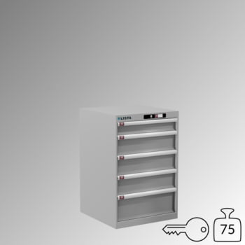 Lista Schubladenschrank - 14.256.020 - 850x564x572 mm (HxBxT) - 5 Schubladen - 75 kg - Key Lock - lichtgrau (RAL 7035) Lista Schubladenschrank - 14.256.020 - 850x564x572 mm (HxBxT) - 5 Schubladen - 75 kg - Key Lock - lichtgrau (RAL 7035)
