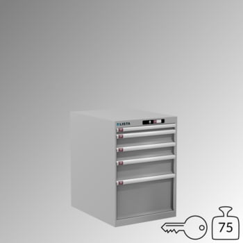 Lista Schubladenschrank - 14.368.020 - 800x564x725 mm (HxBxT) - 5 Schubladen - 75 kg - Key Lock - lichtgrau (RAL 7035) Produktbild 0 Lista Schubladenschrank - 14.368.020 - 800x564x725 mm (HxBxT) - 5 Schubladen - 75 kg - Key Lock - lichtgrau (RAL 7035) online kaufen - Verwendung 0