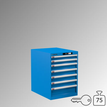Lista Schubladenschrank - 14.367.010 - 800x564x725 mm (HxBxT) - 7 Schubladen - 75 kg - Key Lock - lichtblau (RAL 5012) Lista Schubladenschrank - 14.367.010 - 800x564x725 mm (HxBxT) - 7 Schubladen - 75 kg - Key Lock - lichtblau (RAL 5012)