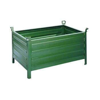 Transport- Stapelbehälter - geschlossen - 800x500 mm - 700 kg - Kranösen - verzinkt Transport- Stapelbehälter - geschlossen - 800x500 mm - 700 kg - Kranösen - verzinkt