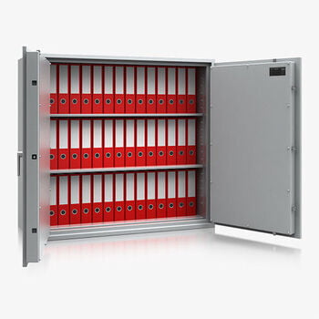 Massiver Wertschutzschrank, Tresor, Safe, VdS Klasse 0/N, 2 Fachböden, feuerhemmend, definierter Einbruchschutz, 1.120 x 1.230 x 495 mm (HxBxT) Massiver Wertschutzschrank, Tresor, Safe, VdS Klasse 0/N, 2 Fachböden, feuerhemmend, definierter Einbruchschutz, 1.120 x 1.230 x 495 mm (HxBxT)