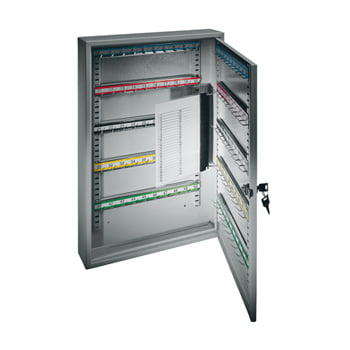 Schlüsselschrank - 550x380x205 mm - eintürig - 300 Haken - Zwischenwand - lichtgrau Schlüsselschrank - 550x380x205 mm - eintürig - 300 Haken - Zwischenwand - lichtgrau