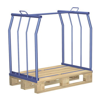 Palettenaufsatzrahmen für Europalette - 500 kg - Höhe 1.000 mm - 3-fach stapelbar - Längsseite offen - lichtblau Palettenaufsatzrahmen für Europalette - 500 kg - Höhe 1.000 mm - 3-fach stapelbar - Längsseite offen - lichtblau