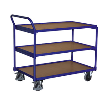 Tischwagen mit 3 Ladeflächen - Traglast 250 kg - Ladefläche 490 x 835 mm (BxT) Tischwagen mit 3 Ladeflächen - Traglast 250 kg - Ladefläche 490 x 835 mm (BxT)