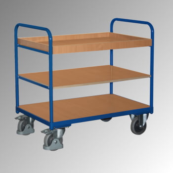 Tischwagen - 3 Etagen - 3 Kästen - Traglast 250 kg - 990 x 700 x 1.060 mm (HxBxT) Tischwagen - 3 Etagen - 3 Kästen - Traglast 250 kg - 990 x 700 x 1.060 mm (HxBxT)