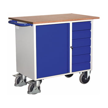 Werkstattwagen mit 6 Schubladen - Traglast 400 kg - 960 x 600 x 1.110 mm (HxBxT) Werkstattwagen mit 6 Schubladen - Traglast 400 kg - 960 x 600 x 1.110 mm (HxBxT)