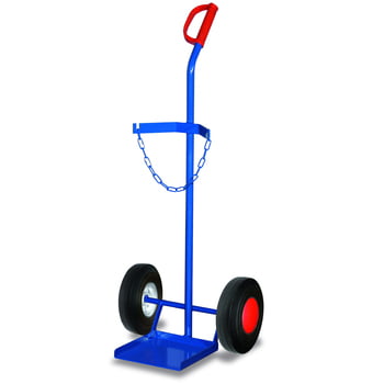 Stahlflaschenkarre - Traglast 100 kg - für 1 Flasche a 40/50 l - Vollgummibereifung Stahlflaschenkarre - Traglast 100 kg - für 1 Flasche a 40/50 l - Vollgummibereifung