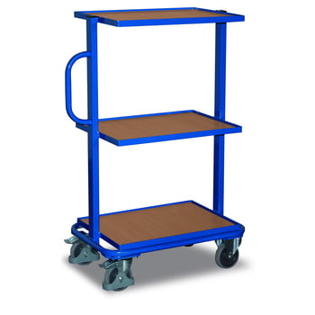 Beistellwagen für Eurokästen - 200 kg Traglast - Ladefläche 410 x 610 mm (BxT) - 3 Böden Beistellwagen für Eurokästen - 200 kg Traglast - Ladefläche 410 x 610 mm (BxT) - 3 Böden