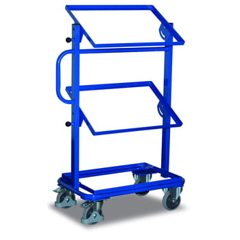 Beistellwagen für Eurokästen - 200 kg Traglast - Ladefläche 410 x 610 mm (BxT) - offen - neigbar Beistellwagen für Eurokästen - 200 kg Traglast - Ladefläche 410 x 610 mm (BxT) - offen - neigbar