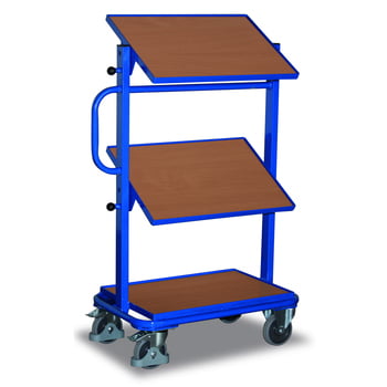 Beistellwagen für Eurokästen - 200 kg Traglast - Ladefläche 410 x 610 mm (BxT) - 3 neigbare Böden Beistellwagen für Eurokästen - 200 kg Traglast - Ladefläche 410 x 610 mm (BxT) - 3 neigbare Böden