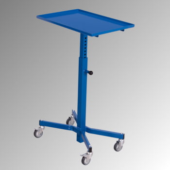 Fahrbarer Materialständer - 150 kg - höhenverstellbar 735 bis 985 mm - enzianblau Fahrbarer Materialständer - 150 kg - höhenverstellbar 735 bis 985 mm - enzianblau