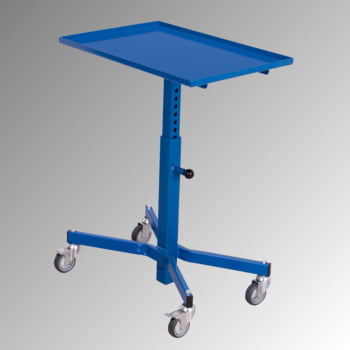 Fahrbarer Materialständer - 150 kg - höhenverstellbar 505 bis 780 mm - enzianblau Fahrbarer Materialständer - 150 kg - höhenverstellbar 505 bis 780 mm - enzianblau