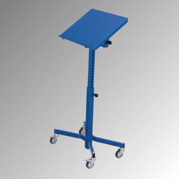 Fahrbarer Materialständer - 150 kg - höhenverstellbar 780 bis 1.180 mm - neigbar - enzianblau Fahrbarer Materialständer - 150 kg - höhenverstellbar 780 bis 1.180 mm - neigbar - enzianblau