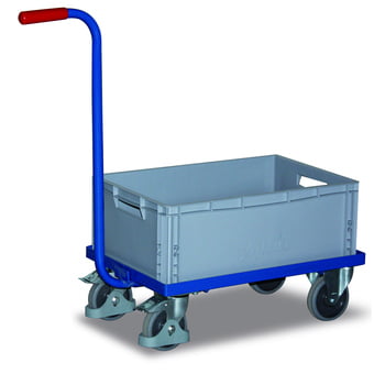 Griffroller - Traglast 250 kg - Ladefläche 415 x 615 mm (BxT) - mit Kunststoffkasten Griffroller - Traglast 250 kg - Ladefläche 415 x 615 mm (BxT) - mit Kunststoffkasten