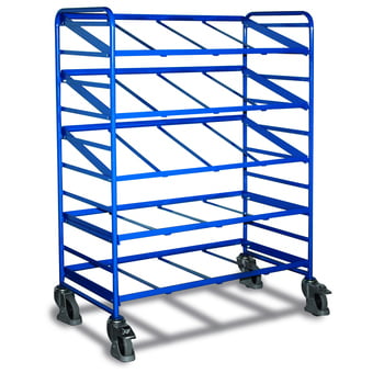 Eurokastenwagen - 5 Etagen - Ladefläche 1.240 x 610 mm - Traglast 250 kg - enzianblau Eurokastenwagen - 5 Etagen - Ladefläche 1.240 x 610 mm - Traglast 250 kg - enzianblau