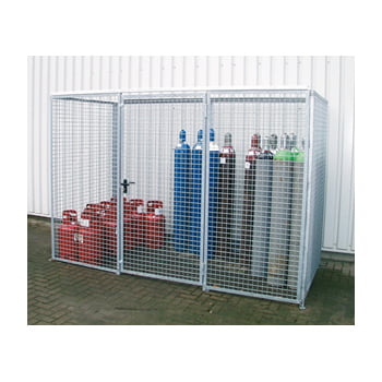 Gasflaschencontainer - für 78 220-mm-Flaschen - Türe und Dach - verzinkt Produktbild 0 Gasflaschencontainer - für 78 220-mm-Flaschen - Türe und Dach - verzinkt online kaufen - Verwendung 0