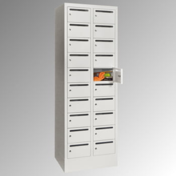 Postverteilschrank - Schließfachschrank - 2 Abteile a 30 cm - 20 Fächer - lichtgrau Postverteilschrank - Schließfachschrank - 2 Abteile a 30 cm - 20 Fächer - lichtgrau
