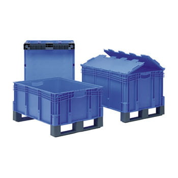 Euro-Stapelbehälter - Traglast 200 kg - 211 L - BxLxH 600x800x620 mm - Doppelboden - Kufen Euro-Stapelbehälter - Traglast 200 kg - 211 L - BxLxH 600x800x620 mm - Doppelboden - Kufen