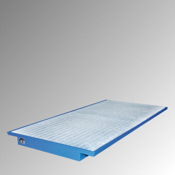 Regalwanne m. Gitterrost - (BxT) 3.550 x 1.250 mm - Volumen 260 l - gelborange Regalwanne m. Gitterrost - (BxT) 3.550 x 1.250 mm - Volumen 260 l - gelborange