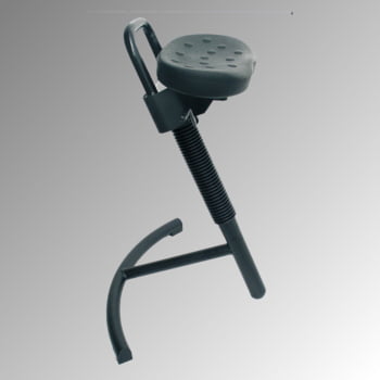 Stehhilfe mit Gasdruckfeder - höhenverstellbar 645 bis 825 mm - Sitz PU, schwarz - Gestell schwarz Stehhilfe mit Gasdruckfeder - höhenverstellbar 645 bis 825 mm - Sitz PU, schwarz - Gestell schwarz