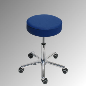 Drehhocker - Sitzhöhe 540-720 mm - Kunstleder atollblau - Aluminium Fußkreuz mit Rollen Drehhocker - Sitzhöhe 540-720 mm - Kunstleder atollblau - Aluminium Fußkreuz mit Rollen