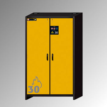 Transportabler Sicherheitsschrank Typ 30 - ca. 2 x 1,2 x 0,6 m - 3 Fachböden - 1 Bodenauffangwanne - mit Lochblech - goldgelb - Stahl Transportabler Sicherheitsschrank Typ 30 - ca. 2 x 1,2 x 0,6 m - 3 Fachböden - 1 Bodenauffangwanne - mit Lochblech - goldgelb - Stahl