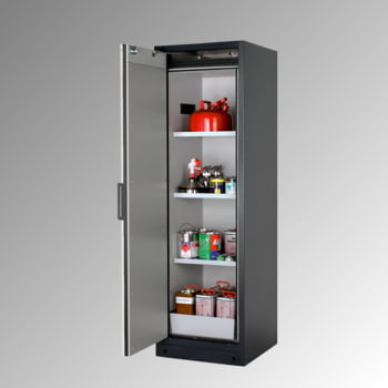 Gefahrstoffschrank - 1.953x599x615 mm - 3 Fachböden - Stahl-Einrichtung - Türanschlag Links - Lochblechboden - Front lichtgrau Gefahrstoffschrank - 1.953x599x615 mm - 3 Fachböden - Stahl-Einrichtung - Türanschlag Links - Lochblechboden - Front lichtgrau
