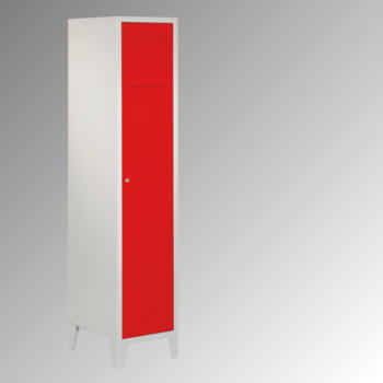Wäschesammelschrank - 1.850 x 400 x 500 mm (HxBxT) - Füße - Zylinderschloss - lichtgrau Wäschesammelschrank - 1.850 x 400 x 500 mm (HxBxT) - Füße - Zylinderschloss - lichtgrau