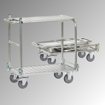 Fetra - Klappwagen - Tragkraft 200 kg - Ladefläche 600 x 900 mm (BxT) - Tischplatte - Aluminium Fetra - Klappwagen - Tragkraft 200 kg - Ladefläche 600 x 900 mm (BxT) - Tischplatte - Aluminium