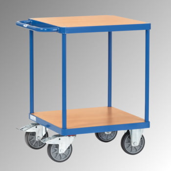 FETRA Tischwagen mit Holz Böden - Tragkraft 500 kg - Ladefläche 600 x 600 mm - waagerechter Griff FETRA Tischwagen mit Holz Böden - Tragkraft 500 kg - Ladefläche 600 x 600 mm - waagerechter Griff