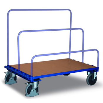Plattenwagen - 500 kg Traglast - 800 x 1.600 mm Ladefläche - thermoplastische Gummireifen Plattenwagen - 500 kg Traglast - 800 x 1.600 mm Ladefläche - thermoplastische Gummireifen