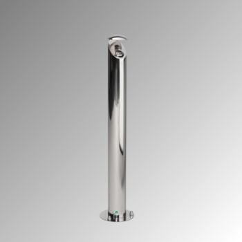 Aschersäule aus poliertem Edelstahl - Volumen 4 l - 1.070 x 225 x 225 mm (HxBxT) - Bodenbefestigung Aschersäule aus poliertem Edelstahl - Volumen 4 l - 1.070 x 225 x 225 mm (HxBxT) - Bodenbefestigung