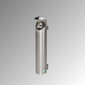 Wandascher aus mattem Edelstahl - Volumen 2,5 l - 540 x 185 x 130 mm (HxBxT) - Wand-/Rohrbefestigung Wandascher aus mattem Edelstahl - Volumen 2,5 l - 540 x 185 x 130 mm (HxBxT) - Wand-/Rohrbefestigung