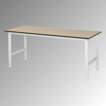 Arbeitstisch - MDF Arbeitsplatte - Tragkraft 500 kg - Höhe 760-1.080 mm - 2.000 x 1.000 mm (BxT) - lichtgrau Arbeitstisch - MDF Arbeitsplatte - Tragkraft 500 kg - Höhe 760-1.080 mm - 2.000 x 1.000 mm (BxT) - lichtgrau