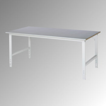 Arbeitstisch - Stahlblech Arbeitsplatte - Tragkraft 500 kg - Höhe 760-1.080 mm - 2.000 x 1.000 mm (BxT) - lichtgrau Arbeitstisch - Stahlblech Arbeitsplatte - Tragkraft 500 kg - Höhe 760-1.080 mm - 2.000 x 1.000 mm (BxT) - lichtgrau