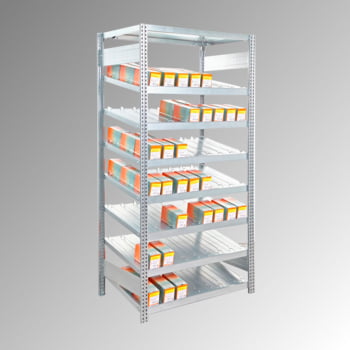 Schrägbodenregal - 250 kg - 2.000 x 1.005 x 526 mm (HxBxT) - Grundregal - verzinkt Schrägbodenregal - 250 kg - 2.000 x 1.005 x 526 mm (HxBxT) - Grundregal - verzinkt