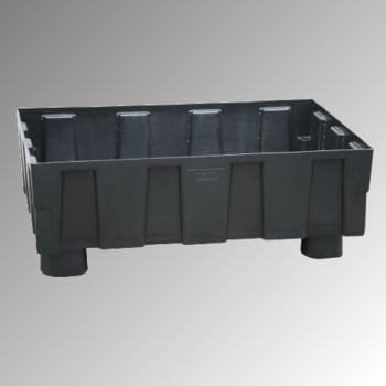 PE-Auffangwanne mit Sockelfüßen - 250 l - 600 kg - 430 x 1.205 x 805 mm - schwarz PE-Auffangwanne mit Sockelfüßen - 250 l - 600 kg - 430 x 1.205 x 805 mm - schwarz