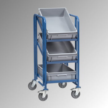 1.101 x 525 x 666 mm 250 kg Etagenwagen für 3 Eurokästen FETRA