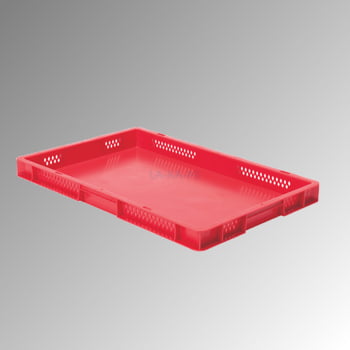 Eurobox - Eurokasten - Volumen 9,5 l - Boden geschlossen, Wände durchbrochen - 50 x 400 x 600 mm (HxBxT) - VE 2 Stk. - rot Produktbild 0 Eurobox - Eurokasten - Volumen 9,5 l - Boden geschlossen, Wände durchbrochen - 50 x 400 x 600 mm (HxBxT) - VE 2 Stk. - rot online kaufen - Verwendung 0