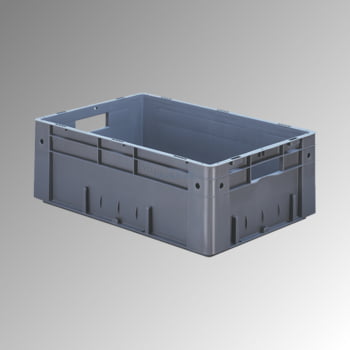 Schwerlast Eurobox - Eurokiste - Volumen 36 l - Boden und Wände geschlossen - 210 x 400 x 600 mm (HxBxT) - VE 2 Stk. - grau Schwerlast Eurobox - Eurokiste - Volumen 36 l - Boden und Wände geschlossen - 210 x 400 x 600 mm (HxBxT) - VE 2 Stk. - grau