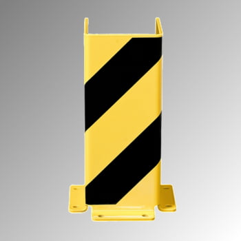 Anfahrschutz aus Stahl, 6 mm - U-Profil - 400 x 160 x 160 mm (HxBxT) - gelb/schwarz Anfahrschutz aus Stahl, 6 mm - U-Profil - 400 x 160 x 160 mm (HxBxT) - gelb/schwarz