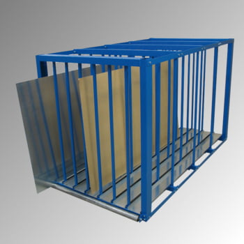 Blechlagerbox - Fachhöhe 1.650 mm - Fachlast 1.000 kg - 1.750 x 1.100 x 3.000 mm (HxBxT) - capriblau Produktbild 0 Blechlagerbox - Fachhöhe 1.650 mm - Fachlast 1.000 kg - 1.750 x 1.100 x 3.000 mm (HxBxT) - capriblau online kaufen - Verwendung 0