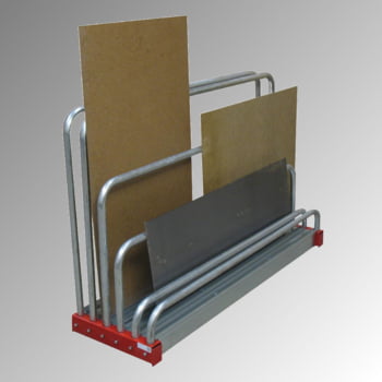 Plattenlager Regal - 5 Fächer - Fachbreite 50 mm - Fachlast 300 kg - 1.