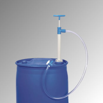 Fasspumpe mit Auslaufschlauch und Hahn - Tauchtiefe 650 mm - aus Polypropylen (PP) - für Kanister, Fässer und Tanks Fasspumpe mit Auslaufschlauch und Hahn - Tauchtiefe 650 mm - aus Polypropylen (PP) - für Kanister, Fässer und Tanks