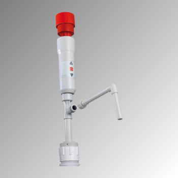 Akkubetriebene Fasspumpe mit Auslaufbogen - Tauchtiefe 500 mm - aus PP, PTFE und Hastelloy C - für Kanister, Fässer und Tanks Akkubetriebene Fasspumpe mit Auslaufbogen - Tauchtiefe 500 mm - aus PP, PTFE und Hastelloy C - für Kanister, Fässer und Tanks