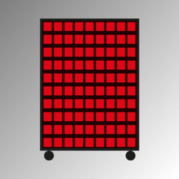 Mobiles Regal mit Sichtlagerkästen beidseitig - 180 Kästen - flexibles Stecksystem, robust und kippsicher - 1.450 x 1.010 x 540 mm (HxBxT) Mobiles Regal mit Sichtlagerkästen beidseitig - 180 Kästen - flexibles Stecksystem, robust und kippsicher - 1.450 x 1.010 x 540 mm (HxBxT)