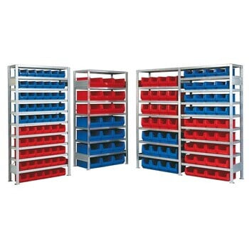 Robustes Regalsystem für Sichtlagerkästen - Anbaufeld - Sortimentsregal - 2.000 x 1.005 x 425 mm (HxBxT) Robustes Regalsystem für Sichtlagerkästen - Anbaufeld - Sortimentsregal - 2.000 x 1.005 x 425 mm (HxBxT)