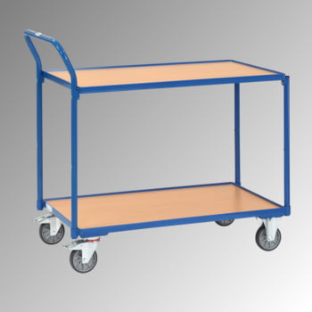 Fetra Tischwagen - 300 kg - Ladefläche 600 x 1.000 mm (BxT) - senkrechter Griff - 2 Etagen Fetra Tischwagen - 300 kg - Ladefläche 600 x 1.000 mm (BxT) - senkrechter Griff - 2 Etagen