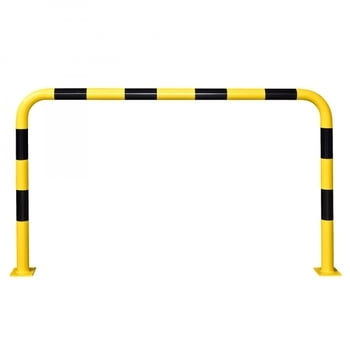 Rammschutz-Bügel Outdoor, Anfahrschutz aus Gütestahl, hochbelastbar, 1.200 mm Höhe, 2.000 mm Breite, feuerverzinkt und gelb kunststoffbeschichtet Rammschutz-Bügel Outdoor, Anfahrschutz aus Gütestahl, hochbelastbar, 1.200 mm Höhe, 2.000 mm Breite, feuerverzinkt und gelb kunststoffbeschichtet