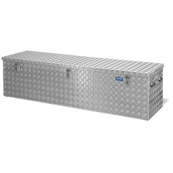 Riffelblech Aluminiumbox - Transportbehälter - Deckel Gasdruckdämpfer - Griffe und Verschlüsse aus Edelstahl - 470 l Vol. - 520 x 1.896 x 525 mm Riffelblech Aluminiumbox - Transportbehälter - Deckel Gasdruckdämpfer - Griffe und Verschlüsse aus Edelstahl - 470 l Vol. - 520 x 1.896 x 525 mm